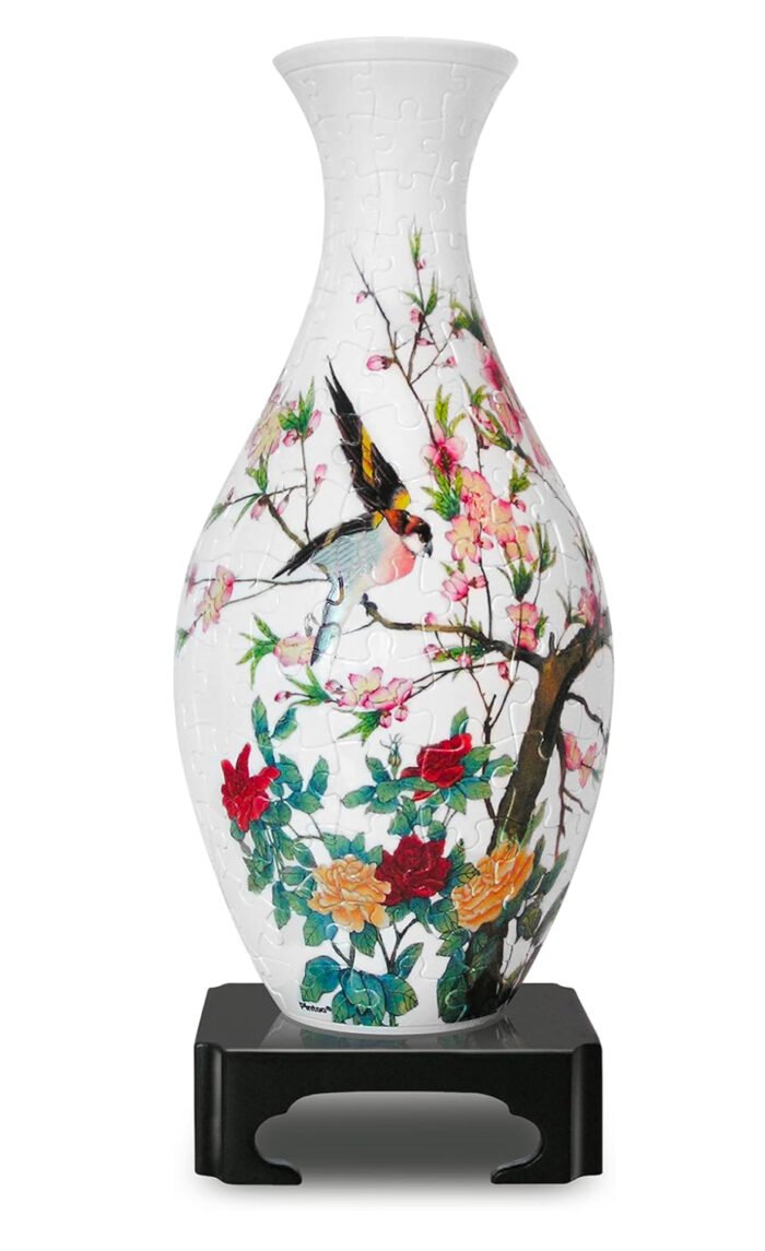 Singing birds and fragrant flowers 3d vase