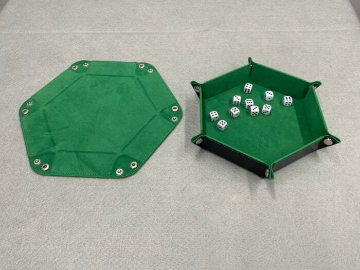 Dice Tray - foldable - Green / Black