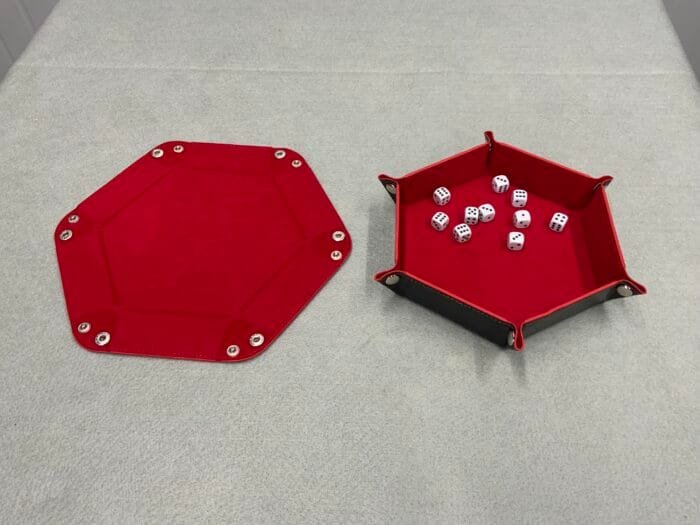 Dice Tray - Foldable - Red / Black